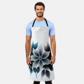 きれいな氷の花や葉 エプロン (着用した状態)