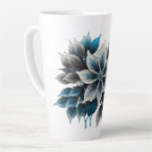 きれいな氷の花や葉 カフェラテマグ (左アングル)