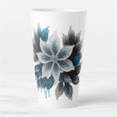 きれいな氷の花や葉 カフェラテマグ (正面)