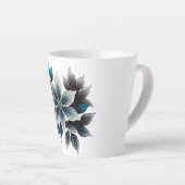 きれいな氷の花や葉 カフェラテマグ (右アングル)