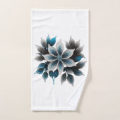 きれいな氷の花や葉 バスタオルセット (ハンドタオル)