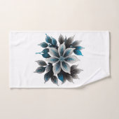 きれいな氷の花や葉 バスタオルセット (ハンドタオル)