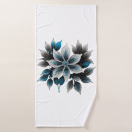 きれいな氷の花や葉 バスタオル