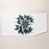 きれいな氷の花や葉 バスタオル (バスタオル)