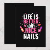 きれいな爪で人生はもっと素敵に 招待状 (正面/裏面)