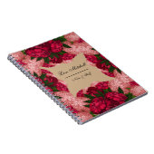 きれいな牡丹。パーソナライズされたデザイン ノートブック (右側)