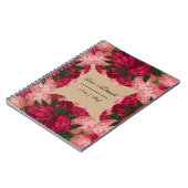 きれいな牡丹。パーソナライズされたデザイン ノートブック (左側)