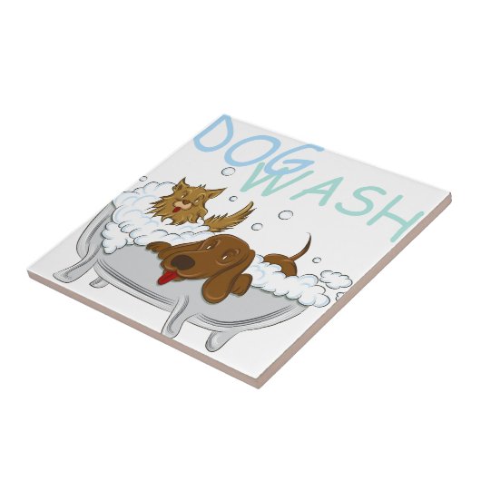 きれいな犬の洗浄 タイル (側面)