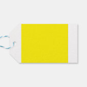 きれいな白い背景を中心とした黄色い四角 ギフトタグ (裏面横)
