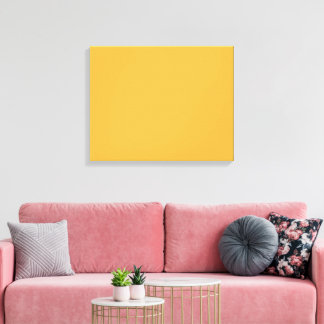 きれいな白のcrを特徴とする黄色縁どの四角 キャンバスプリント