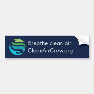 きれいな空気を吸おう。CleanAirCrew.org バンパーステッカー