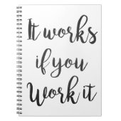 きれいな節酒12のステップ回復引用文のギフトは落ち着きます ノートブック (正面)