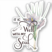 きれいな紫の花です シール (正面)