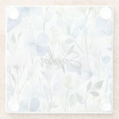 きれいな紫の花 ガラスコースター (裏面)