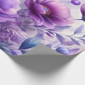 きれいな紫の花 ラッピングペーパー (角)