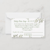 きれいな緑のリターンカード ノートカード (正面)