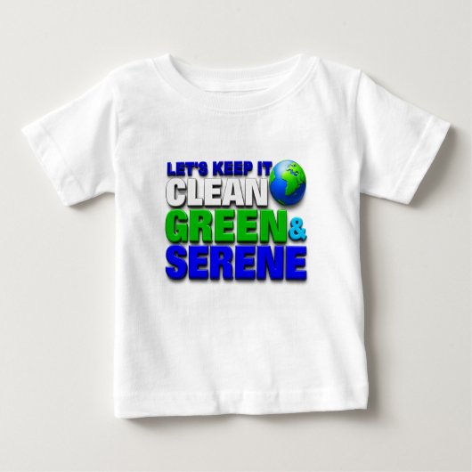 きれいな緑の地球 ベビーTシャツ (正面)