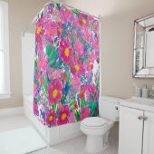 きれいな花模様。ウォーターコロ シャワーカーテン (インサイチュ)