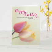 きれいな花 キリスト教 楽しいイースター カード (黄色い花)
