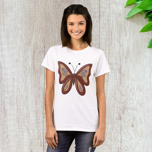 きれいな茶色の蝶々 Tシャツ