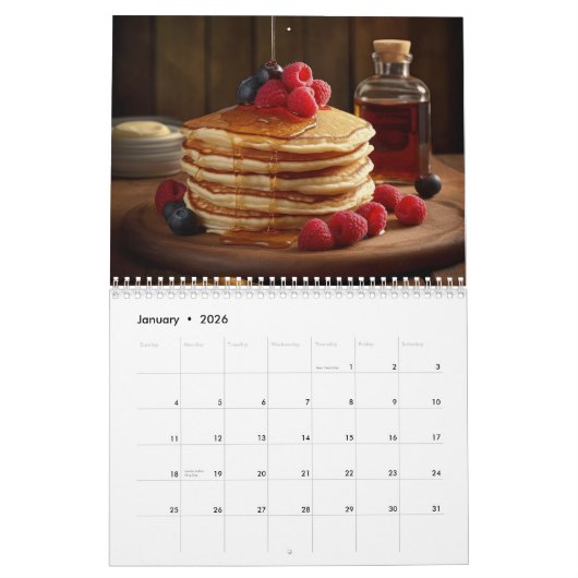 きれいな菓子。2025 カレンダー (1月 2026)