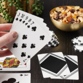 きれいな銀製の金属端のボーダー トランプ (インサイチュ)