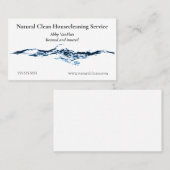 きれいな青い水のスプラッシュ 名刺 (正面/裏面)