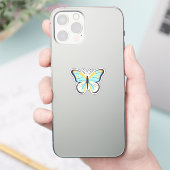 きれいな青い蝶 シール (スマートフォン)