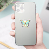 きれいな青い蝶 シール (スマートフォン)