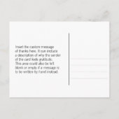 きれいな"あなたの親切さを"の郵便はがきありがとう ポストカード (裏面)