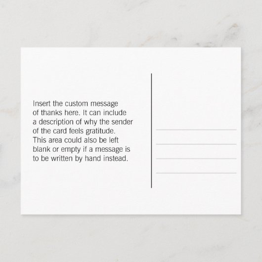 きれいな"あなたの親切さを"の郵便はがきありがとう ポストカード (裏面)