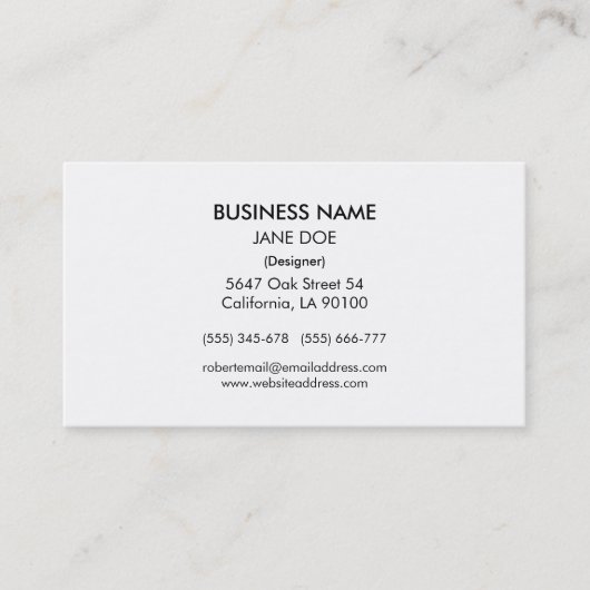 きれいな、基本的な名刺のテンプレート 名刺 (正面)