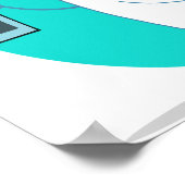 きれいなx線でかわいい幸せな歯キャラクター ポスター (角)