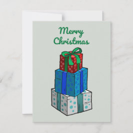 きれいにラッピングされたクリスマスプレゼント シーズンカード