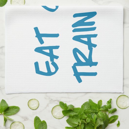 きれいの列車の汚れたやる気を起こさせるなトレーニングの体育館食べて下さい キッチンタオル (折り畳み)