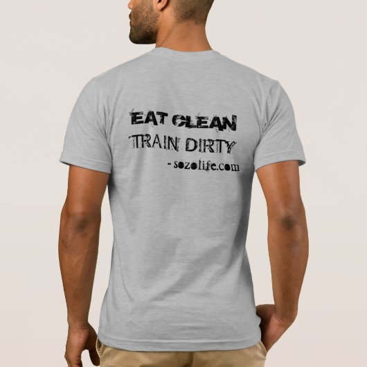 きれいの汚れた列車食べて下さい Tシャツ (裏面)