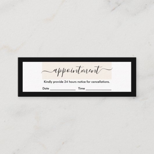 きれモダンいなりの洒落た書道アポイントメント スキニー名刺 (正面)