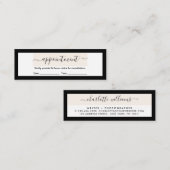 きれモダンいなりの洒落た書道アポイントメント スキニー名刺 (正面/裏面)