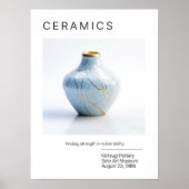 きんつぎ焼きのポスターシリーズ |白 ポスター (正面)