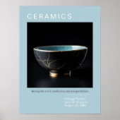 きんつぎ焼きのポスターシリーズ |青淡い色の色 ポスター (正面)