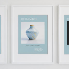 きんつぎ焼きのポスターシリーズ |青淡い色の色 ポスター