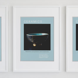 きんつぎ焼きのポスターシリーズ |青淡い色の色 ポスター