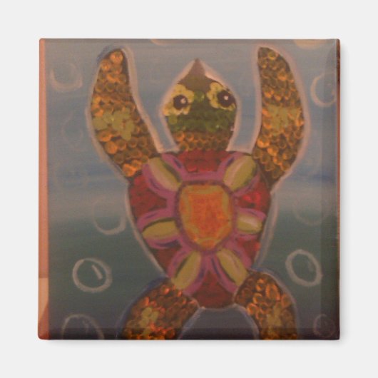 ぎこちないカメ マグネット (正面)