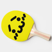 ぎこちない可愛い顔イエロー卓球ラケット 卓球ラケット (横)