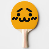 ぎこちない可愛い顔オレンジ卓球ラケット 卓球ラケット (正面)