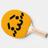 ぎこちない可愛い顔オレンジ卓球ラケット 卓球ラケット (横)