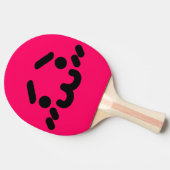 ぎこちない可愛い顔ピンク卓球ラケット 卓球ラケット (横)