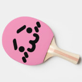 ぎこちない可愛い顔ライトピンク卓球ラケット 卓球ラケット (横)