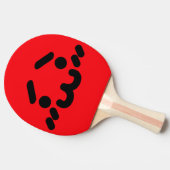 ぎこちない可愛い顔レッド卓球ラケット 卓球ラケット (横)