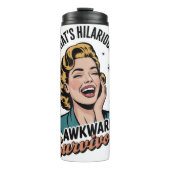 ぎこちない様子を見て笑っている女性 タンブラー (正面)